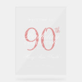 Elégant Rose Gold 90th Birthday Party Bienvenue (Recto)