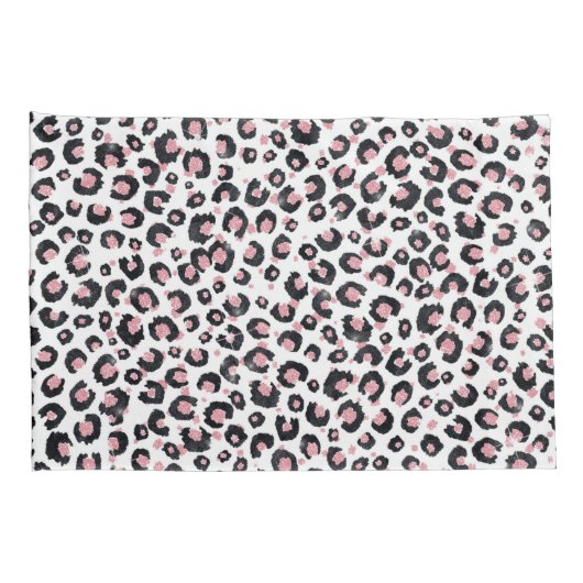 Elegant Rose Gold Black Leopard Pattern Kussensloop (Achterkant-Rechts)