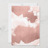 Elégant Rose Gold & Blush Baby shower Invitation (Dos)
