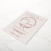 Elégant Rose Gold Blush Mariage Foil Invitation (Rotation)