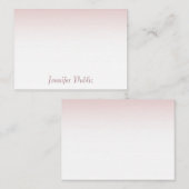 Élégant Rose Gold Calligraphé Script Modèle (Devant / Derrière)