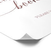 Élégant Rose Gold Calligraphy Livre d'or (Coin)