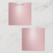 Élégant Rose Gold Calligraphy Script Modèle (Devant / Derrière)