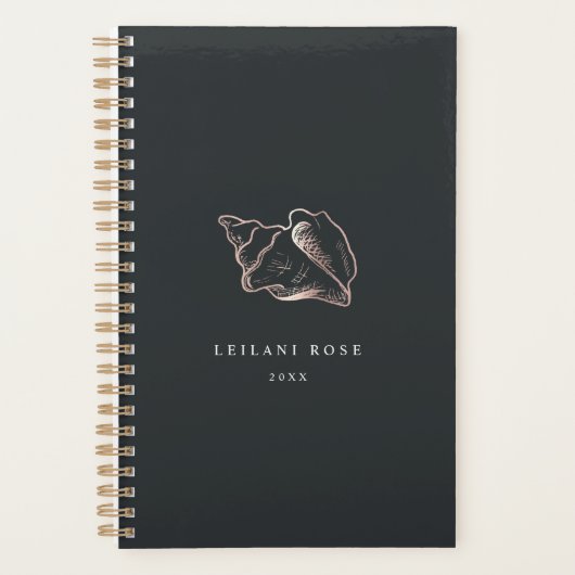 Elégant Rose Gold Conch Shell personnalisé (Devant)