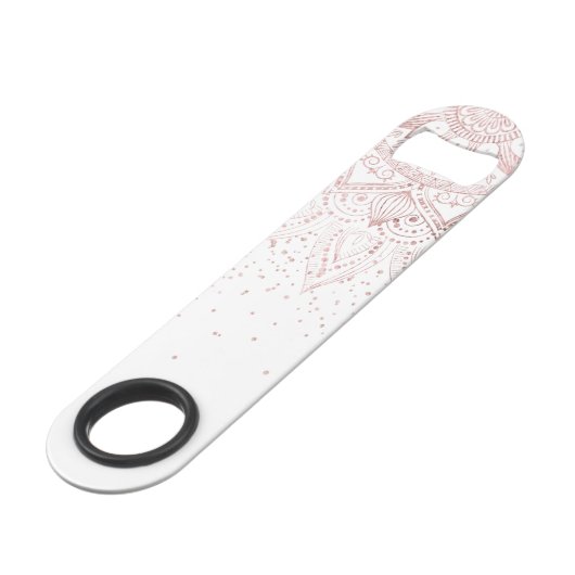 Elégant Rose Gold Dots Mandala (Dos Angle)