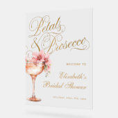 Élégant rose gold floral Mariage Shower (Angle)