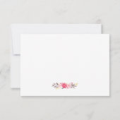Elégant Rose Gold Floral Wedding RSVP Réponse (Dos)
