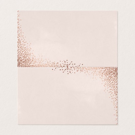 Elégant Rose Gold Foil Mariage Cartes de Place (Extérieur déplié)