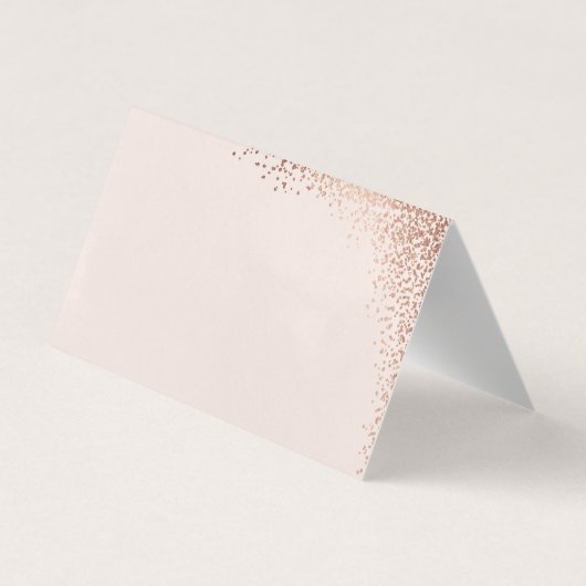 Elégant Rose Gold Foil Mariage Cartes de Place (Dos)