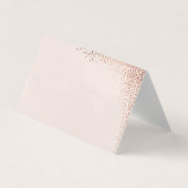Elégant Rose Gold Foil Mariage Cartes de Place (Devant)