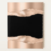 Élégant Rose Gold Foil Monogramme Noir (Dos)