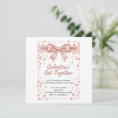 Elegant Rose Gold Galentine's Day Invitation Templ (Debout devant)