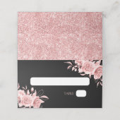 Elegant Rose Gold Glitter Floral Black (Buitenkant ongevouwen)