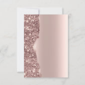 Elegant Rose Gold Glitter Script  Kaart (Achterkant)