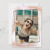 Élégant Rose Gold Graduation Party Invitation (Devant)