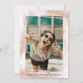 Élégant Rose Gold Graduation Party Invitation (Devant)