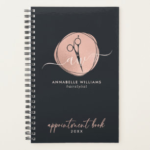 Elégant Rose Gold Hairstyliste carnet de rendez-v