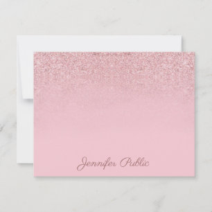 Élégant Rose Gold Hand Script Nom Modèle