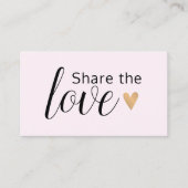 Élégant Rose Gold Heart Beauté Salon de référence (Devant)