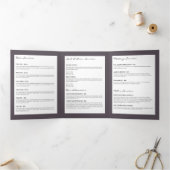 Élégant Rose Gold Leaf Logo Purple Brochure (Intérieur)