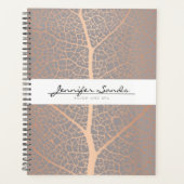 Elégant Rose Gold Leaf Tree Motif Rendez-vous (Devant)