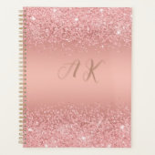 Elegant Rose Gold Luxe Shimmer Monogram (Devant)