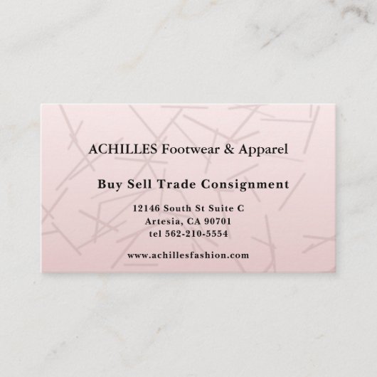 Élégant Rose Gold Marble Carte de visite (Devant)