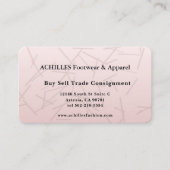 Élégant Rose Gold Marble Carte de visite (Devant)