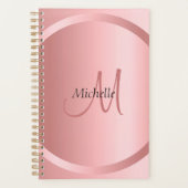 Élégant Rose Gold Monogramme Modèle moderne (Devant)