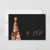 Elégant Rose Gold Noel Mariage RSVP (Dos)