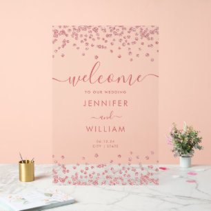 Elégant Rose Gold Parties scintillant mariage Bien