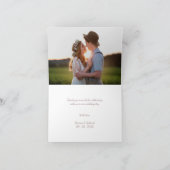 Elégant Rose Gold Script Mariage Merci Cartes (Intérieur)