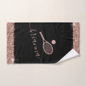 Élégant Rose Gold Tennis Pink Parties scintillant  (Serviette à main)