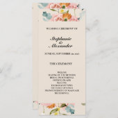 Élégant Rose Gold Watercolor Programme de mariage (Devant / Derrière)