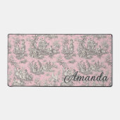 Élégant Rose Gris Monogram Toile de Jouy (Recto)