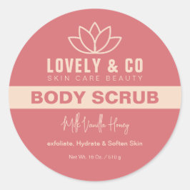 Elegant Rose & Ivory Salon Beauty Product Label 