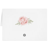 Elégant Rose Jardin rose Mariage Floral Merci (Dos Horizontal)