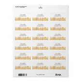 Élégant Rose Jaune Floral Retour Adresse Étiquette (Feuille entière)