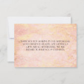 Élégant Rose marbre  Carte de remerciements floral (Dos)