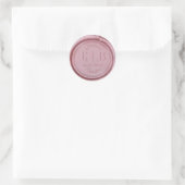Élégant Rose Mariage or Monogram Sticker (Sac)