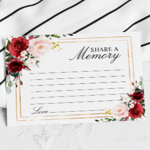 Elégant Rose Marsala Funeral Partager une carte mé