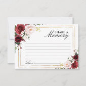 Elégant Rose Marsala Funeral Partager une carte mé (Devant)