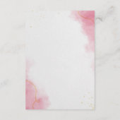 Elégant rose moderne Aquarelle mariage carte RSVP (Dos)