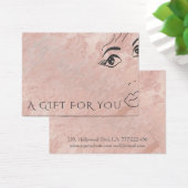 Elégant rose moderne en marbre doré visage fille (Bureau)