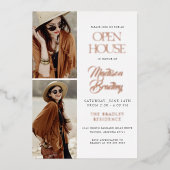 Élégant Rose moderne Faire-part de diplôme d'or (Recto)