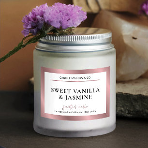 Élégant Rose moderne  Gold Étiquette d'emballage p