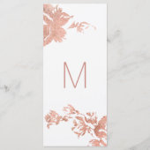 Élégant Rose moderne Gold Floral programmes de mar (Dos)