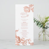 Élégant Rose moderne Gold Floral programmes de mar (Debout devant)