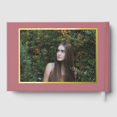 Elégant Rose moderne Gold Photo Quinceañera (Verso)