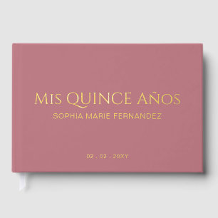 Elégant Rose moderne Gold Quinceañera